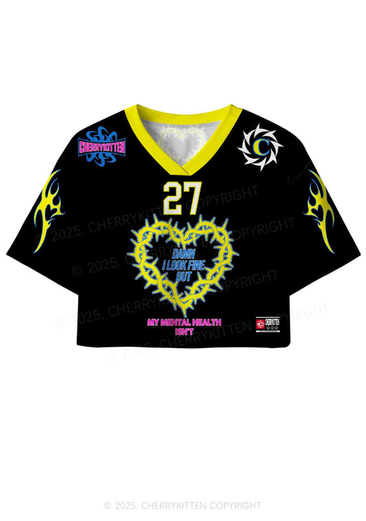 Custom I Look Fine Y2K Crop Sport Jersey Shirts Cherrykitten