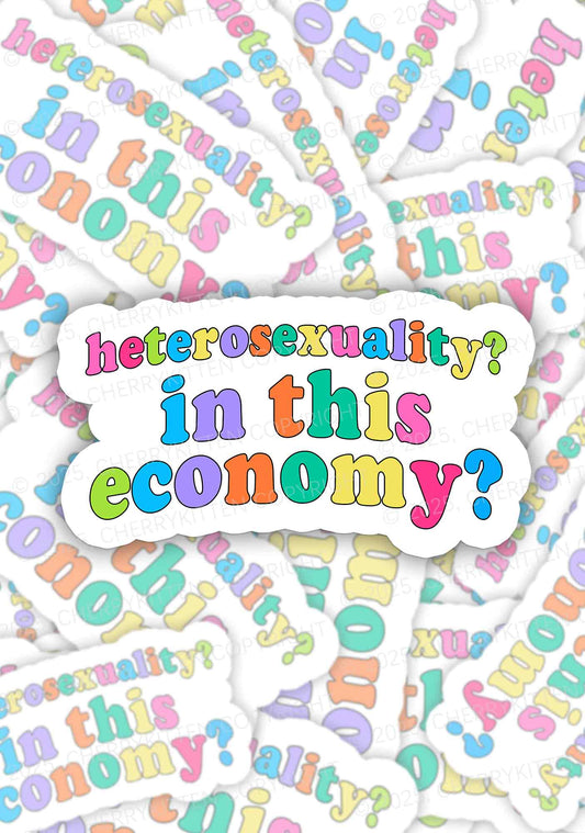 Heterosexuality In This Economy Pride 1Pc Y2K Sticker Cherrykitten