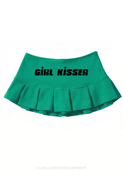 Girl Kisser Pride Y2K Mini Pleated Skirts Cherrykitten