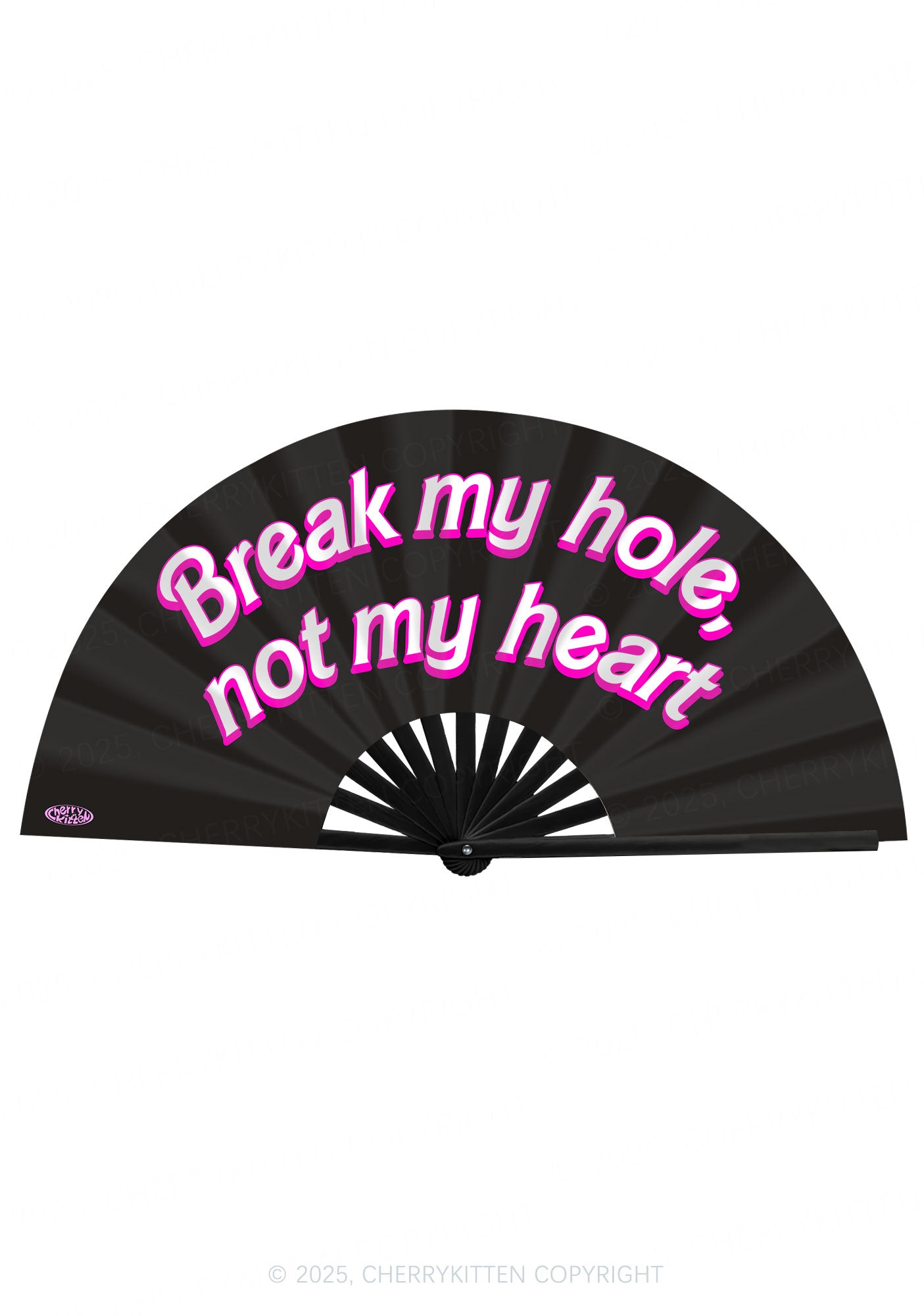 Break My Hole Y2K Rave Hand Fan Cherrykitten