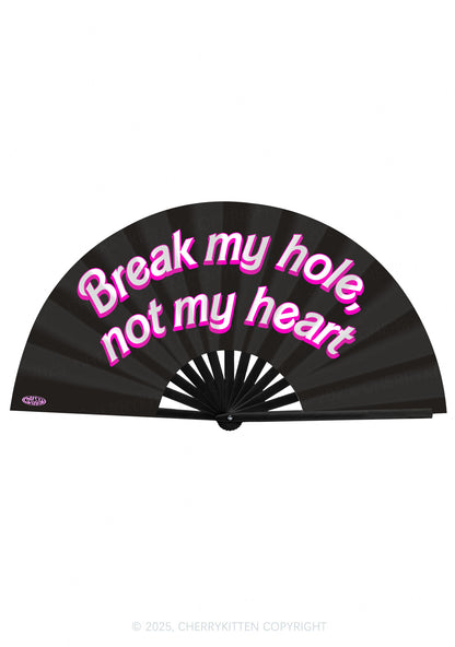 Break My Hole Y2K Rave Hand Fan Cherrykitten