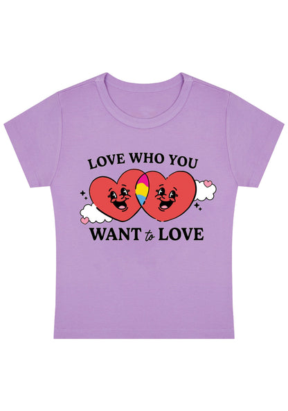 Love Who You Want To Love Six Flags Y2K Baby Tee