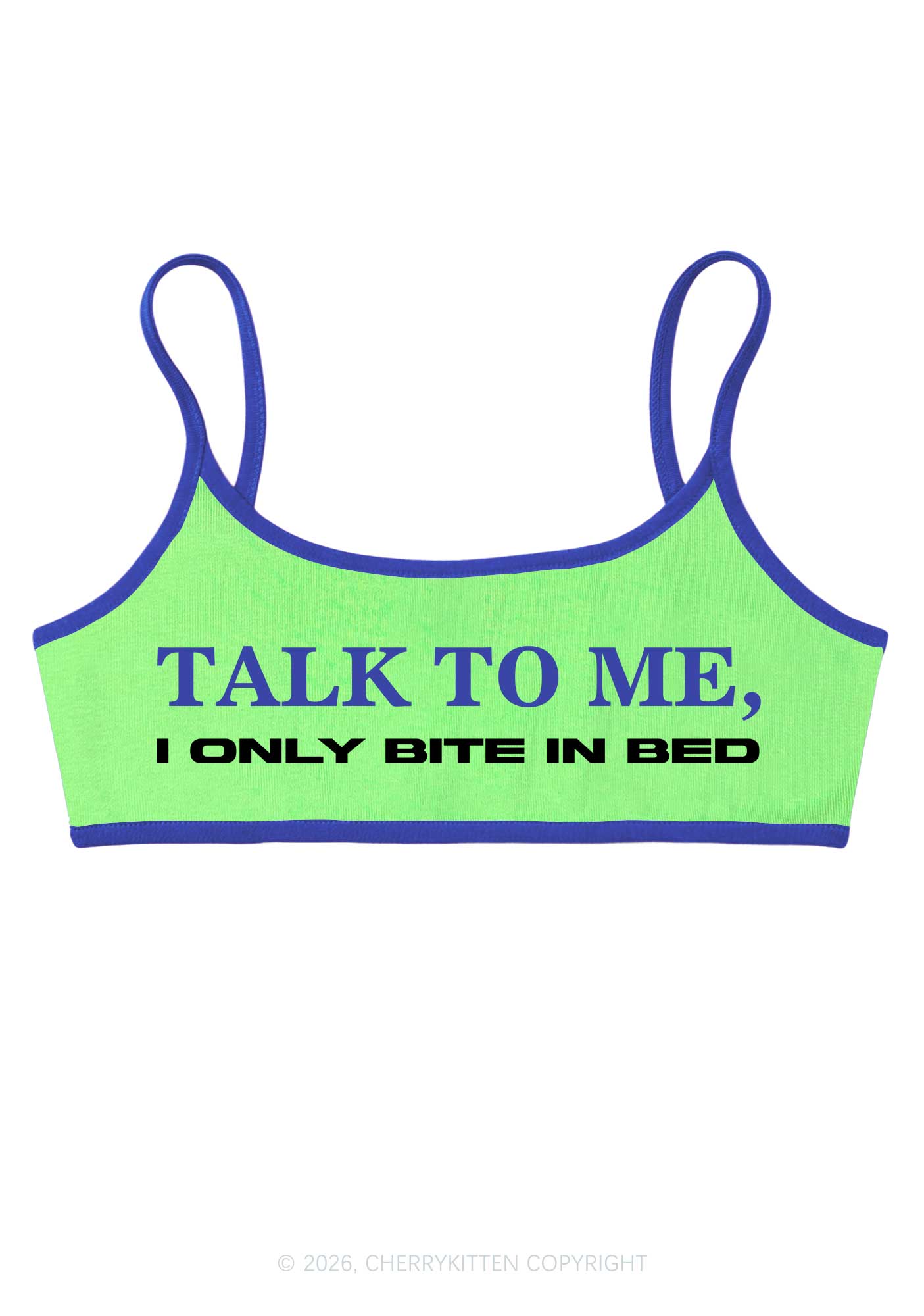 I Only Bite In Bed Y2K Super Crop Cami Cherrykitten
