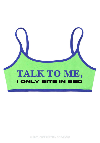 I Only Bite In Bed Y2K Super Crop Cami Cherrykitten