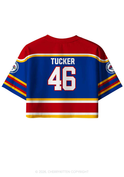 I Love Four Hockey Boys JT Y2K Crop Sport Jersey Shirts Cherrykitten