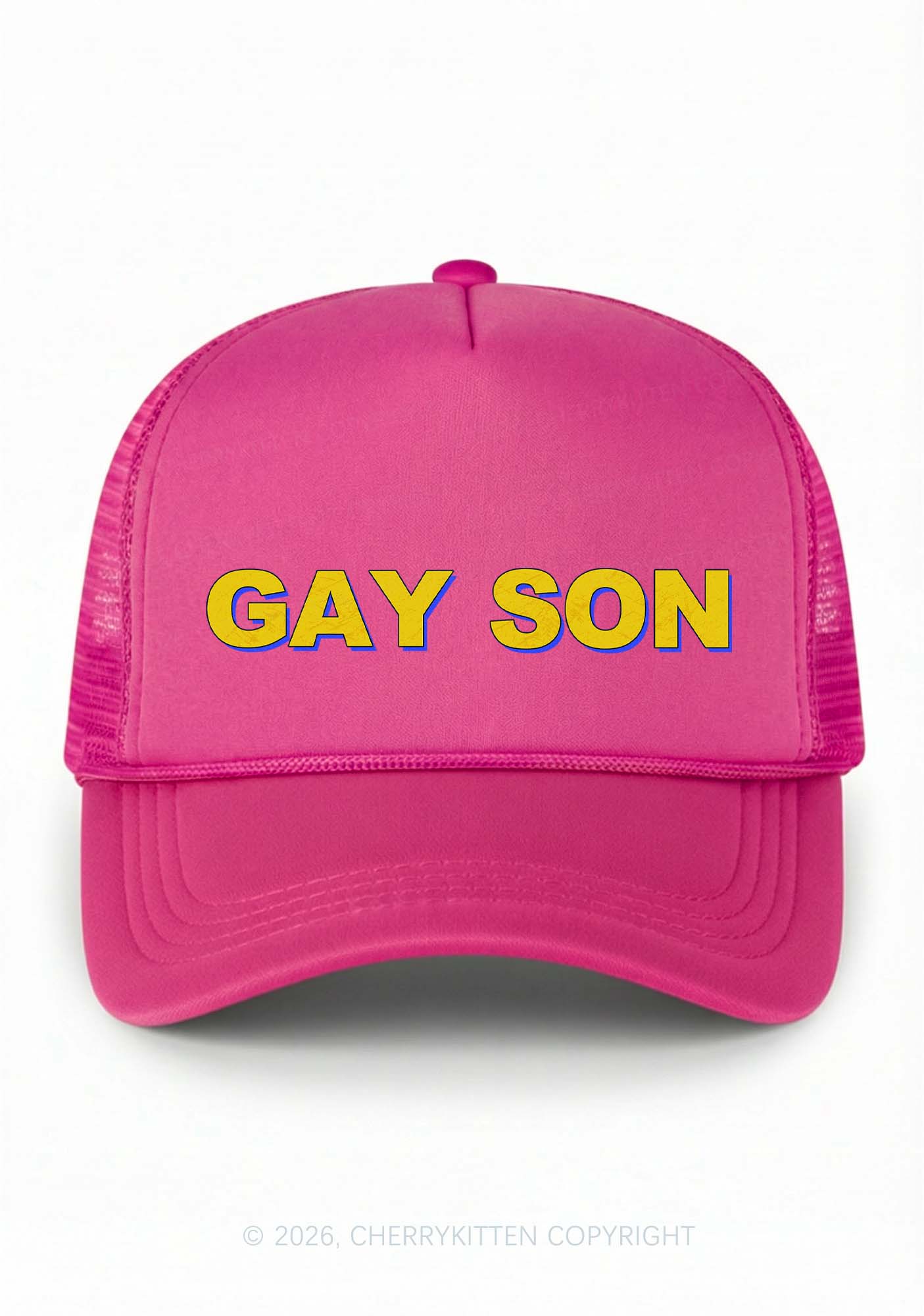Gay Son Pride Y2K Trucker Hat Cherrykitten