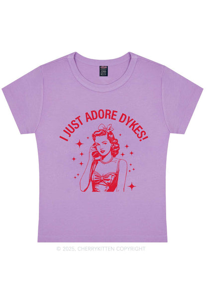 I Just Adore Dykes Y2K Baby Tee Cherrykitten