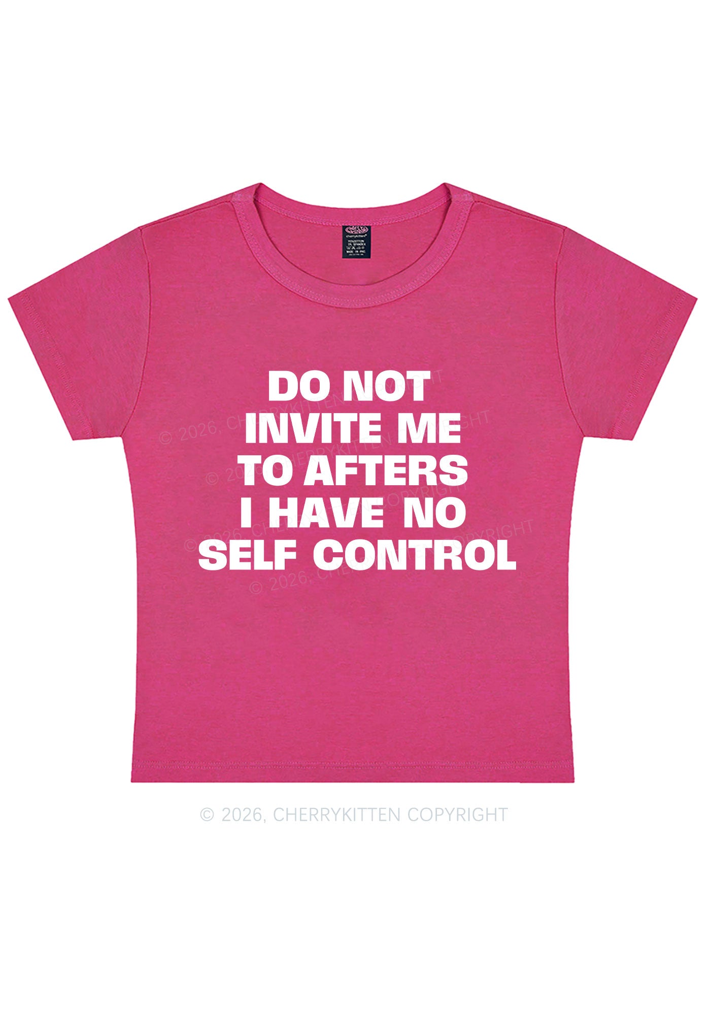 Do Not Invite Me To Afters Y2K Baby Tee Cherrykitten