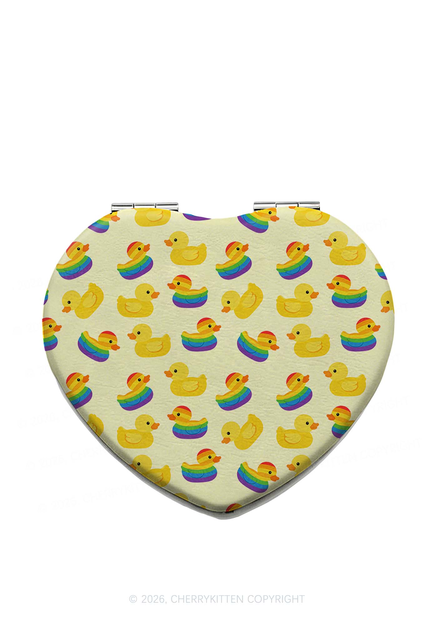 Rainbow Ducks Pride Y2K Folding Makeup Mirror Cherrykitten