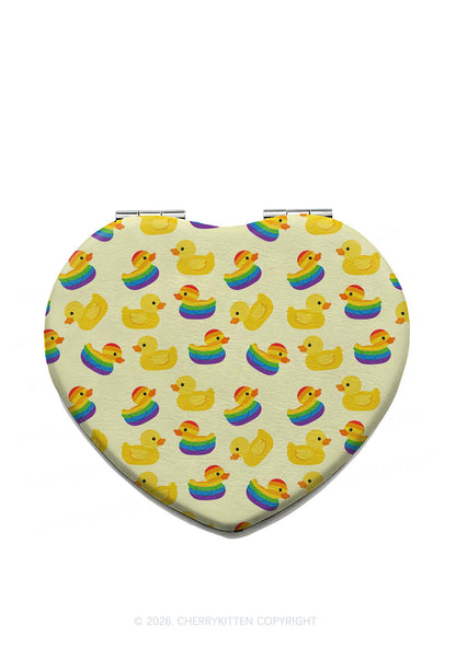 Rainbow Ducks Pride Y2K Folding Makeup Mirror Cherrykitten