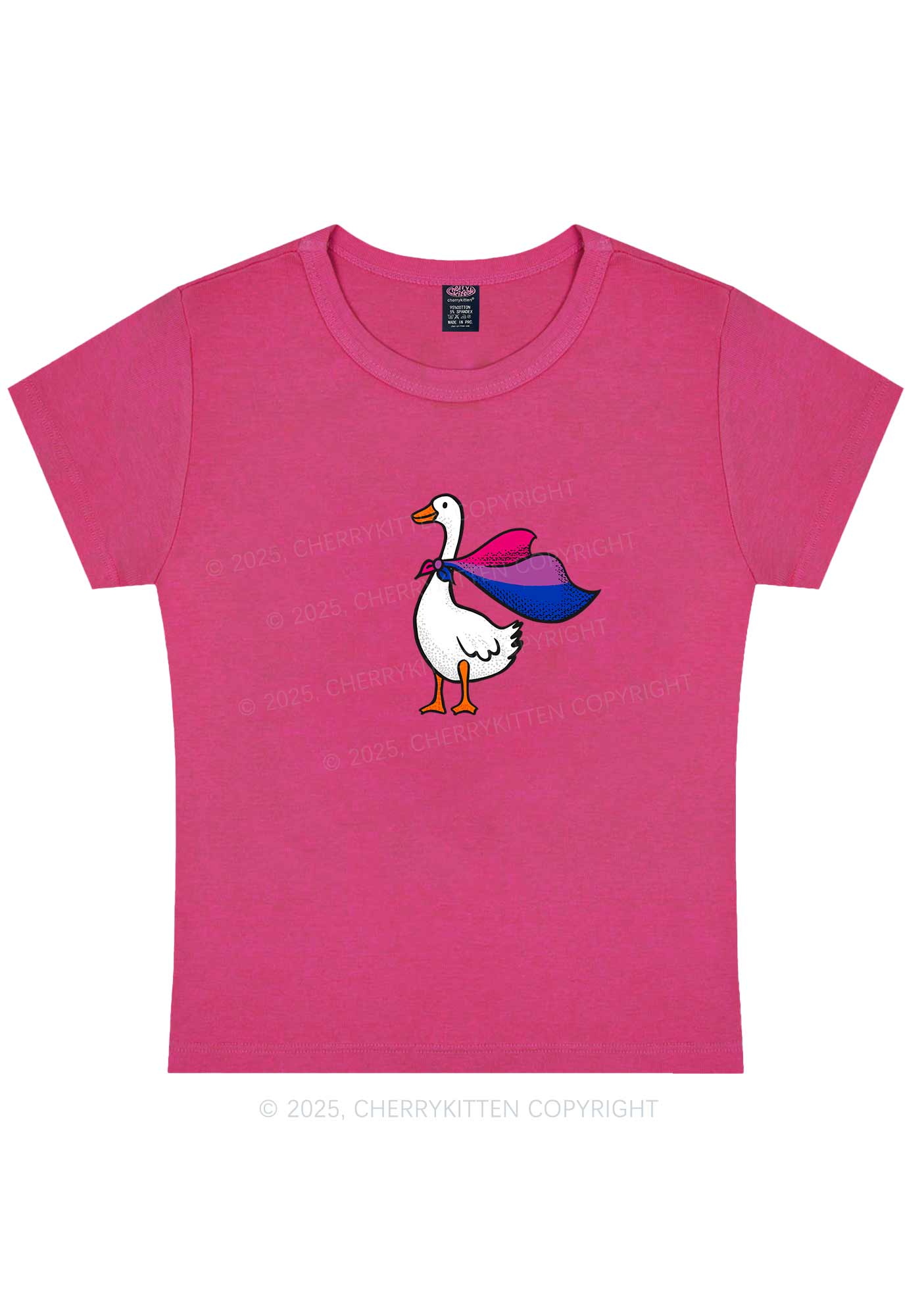 Bisexual Goose Pride Y2K Baby Tee Cherrykitten