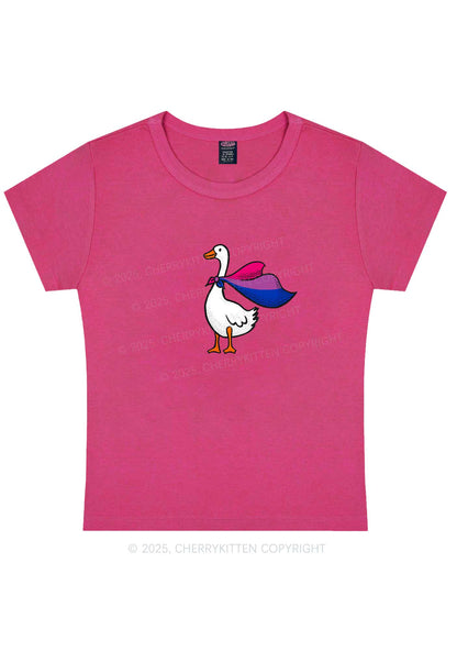 Bisexual Goose Pride Y2K Baby Tee Cherrykitten