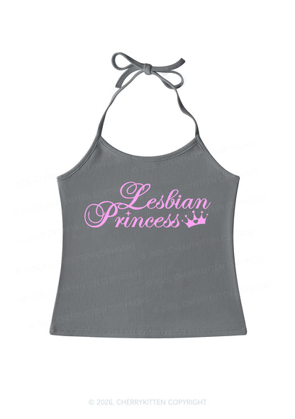 Lesbian Princess Pride Y2K Halter Neck Cami Cherrykitten