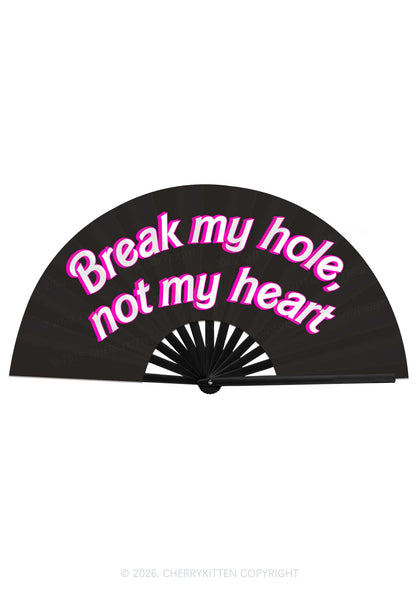 Break My Hole Y2K Rave Hand Fan Cherrykitten