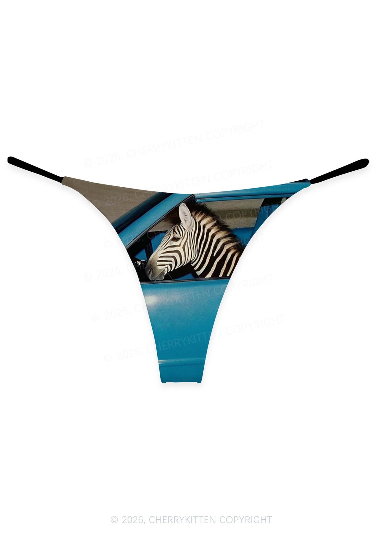 Zebra Driver Y2K Print Bikini String Thong Cherrykitten
