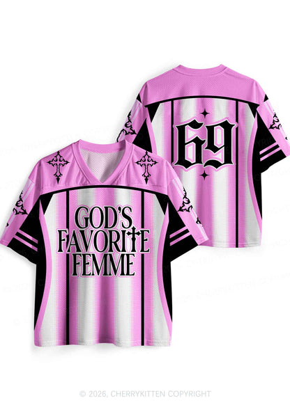 Gods Favorite Femme Pride Y2K Sport Jersey Shirts Cherrykitten