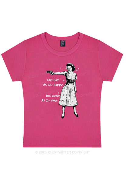But Queer As In Pride Y2K Baby Tee Cherrykitten