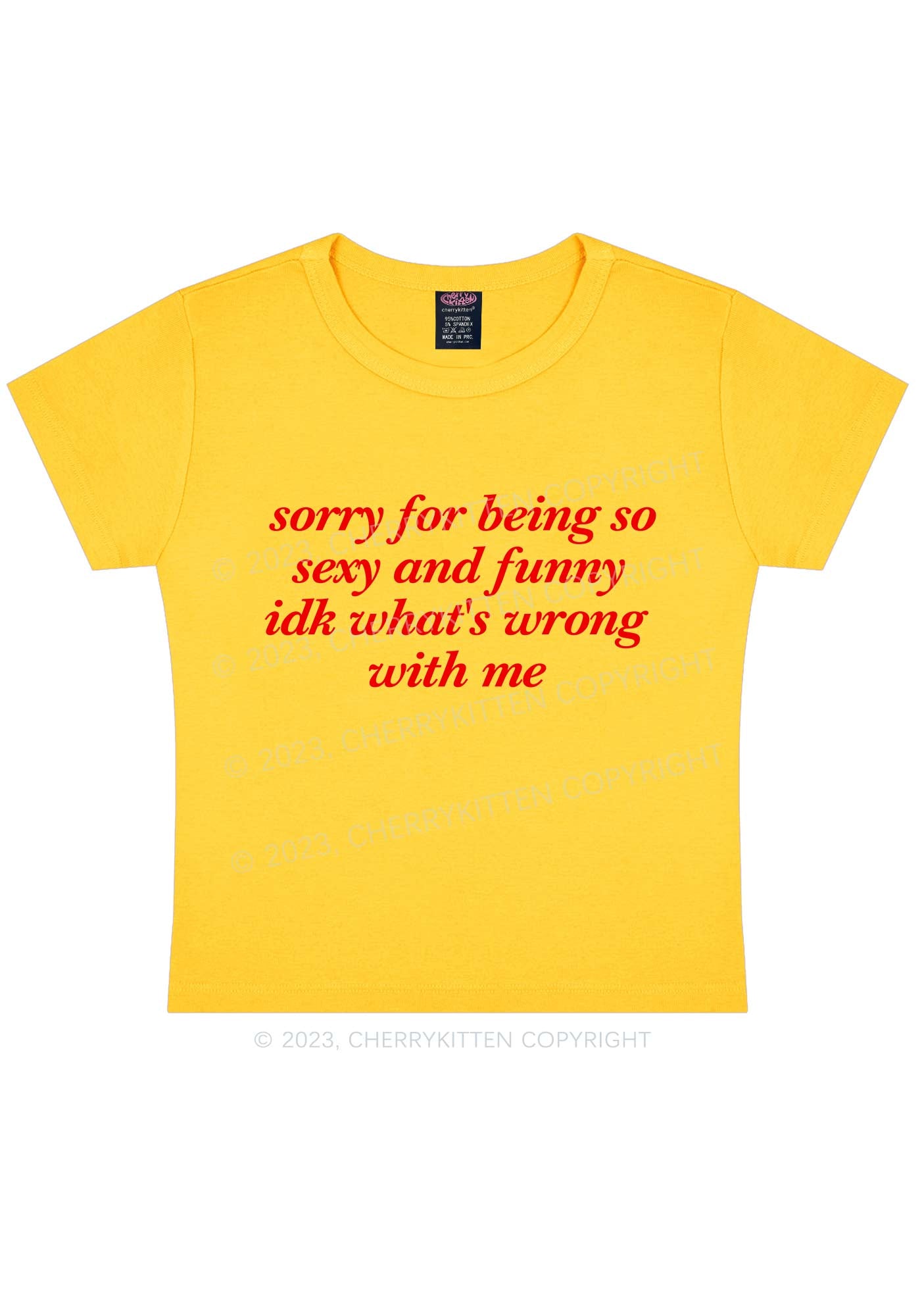 Sorry For Being So Funny Y2K Baby Tee