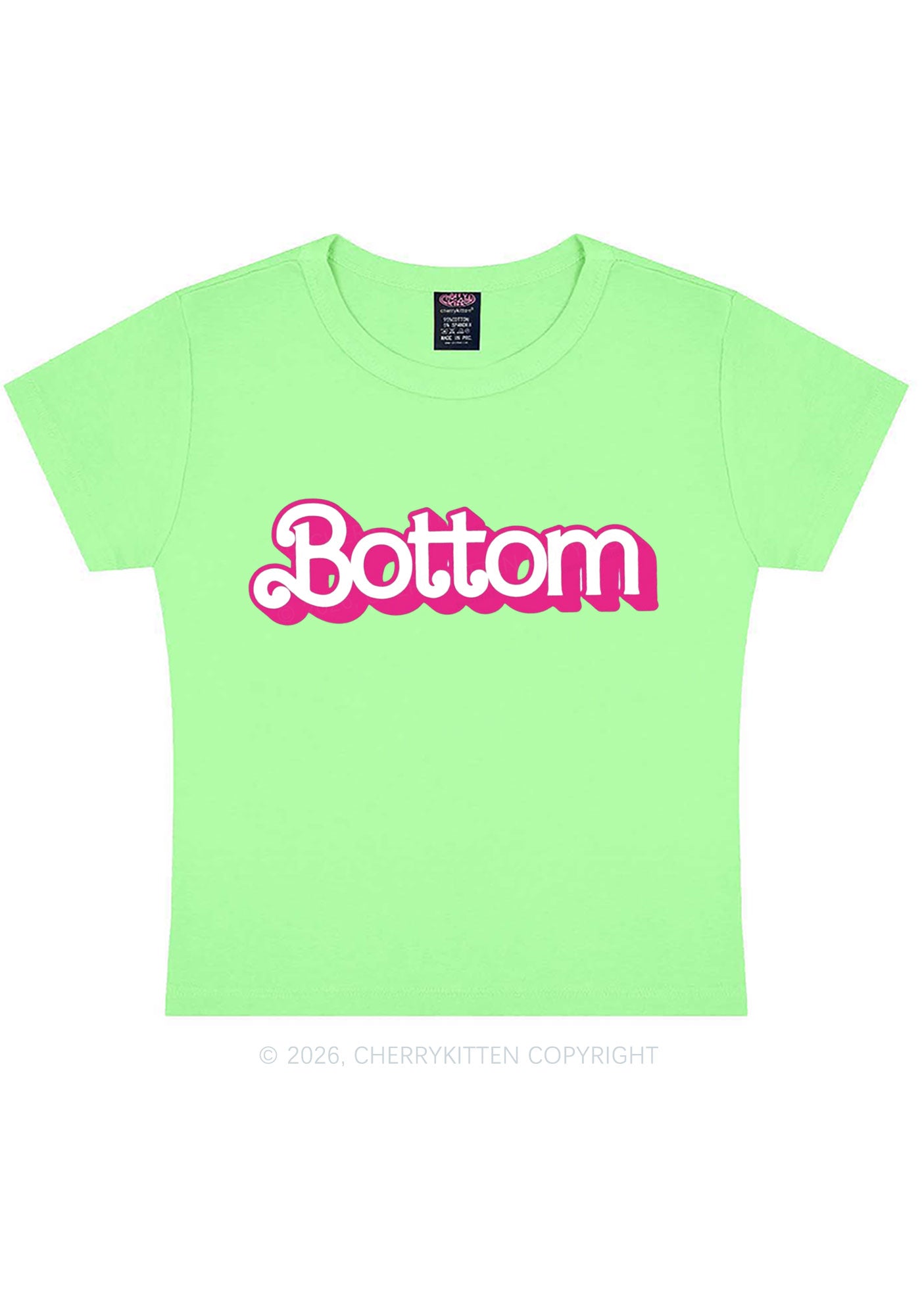 Pink Bottom Pride Y2K Baby Tee Cherrykitten