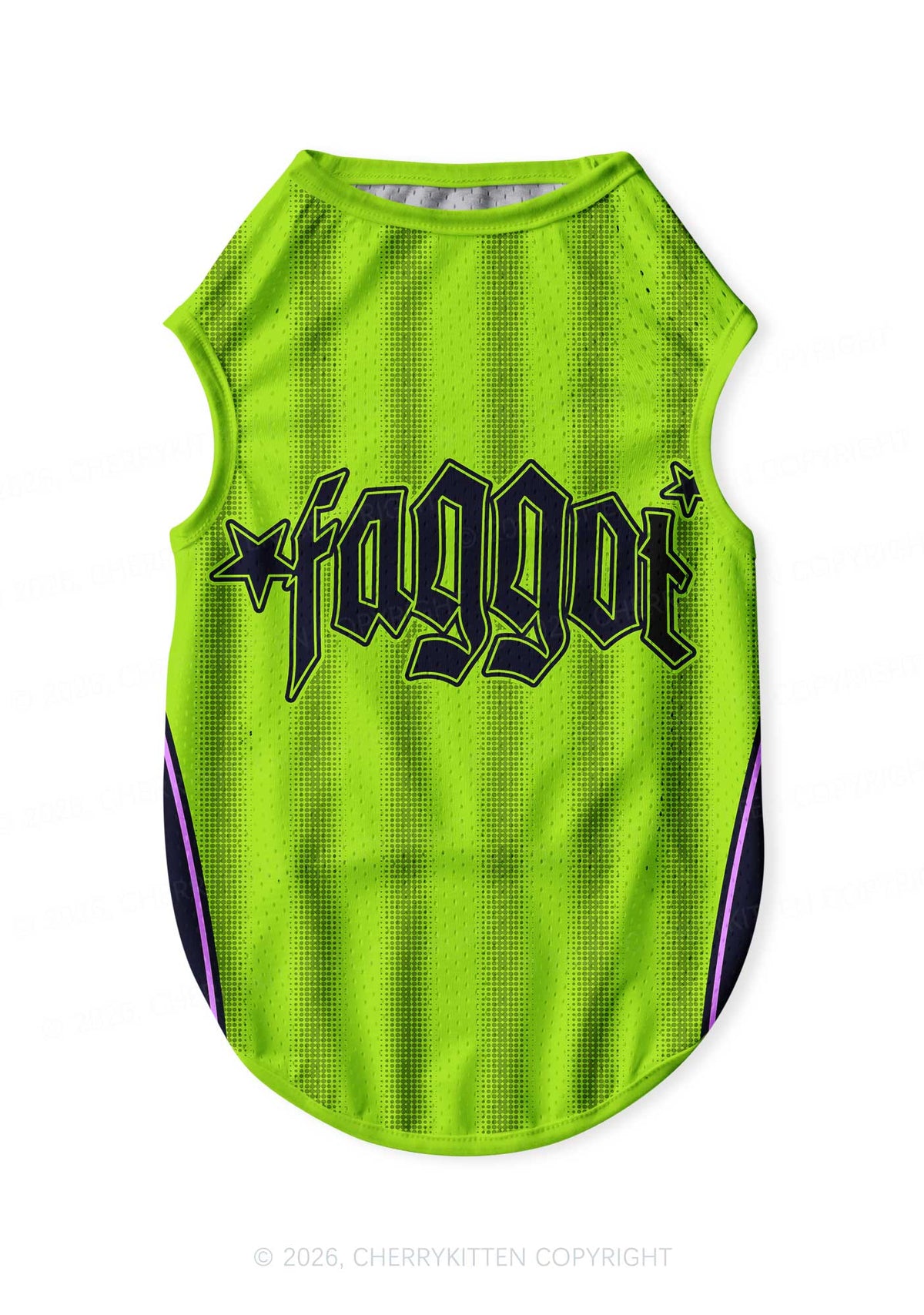 Faggot Stars Pride Y2K Pet Jersey Cherrykitten