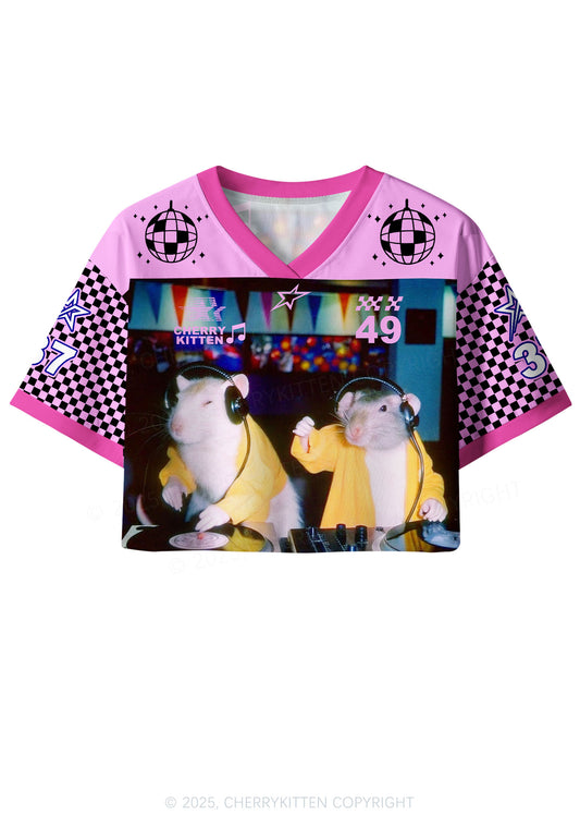 Custom DJ Rats Y2K Crop Sport Jersey Shirts Cherrykitten