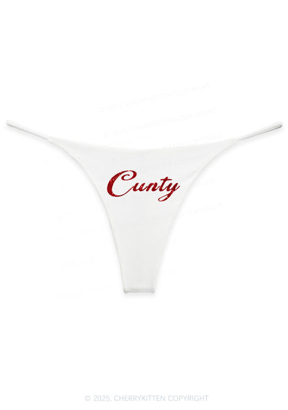 Glitter Cunty Y2K Bikini String Thong Cherrykitten