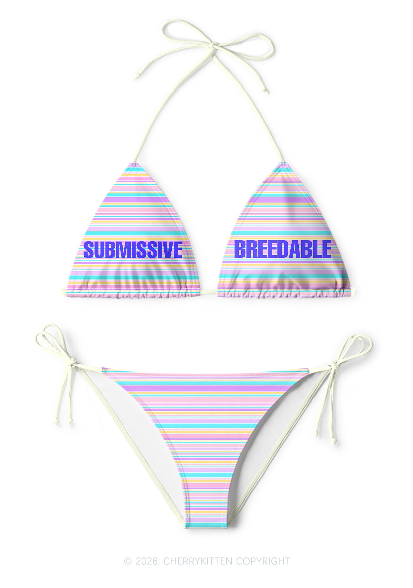 Submissive Breedable Y2K Print Bikini Set Cherrykitten