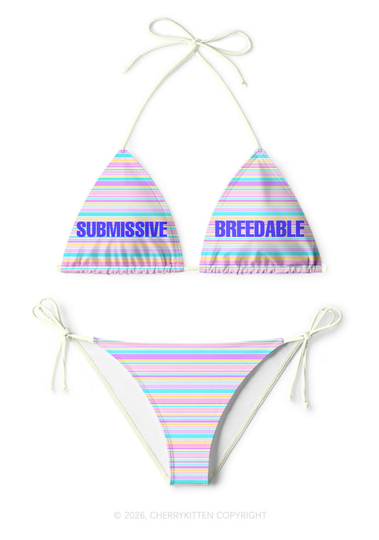 Submissive Breedable Y2K Print Bikini Set Cherrykitten