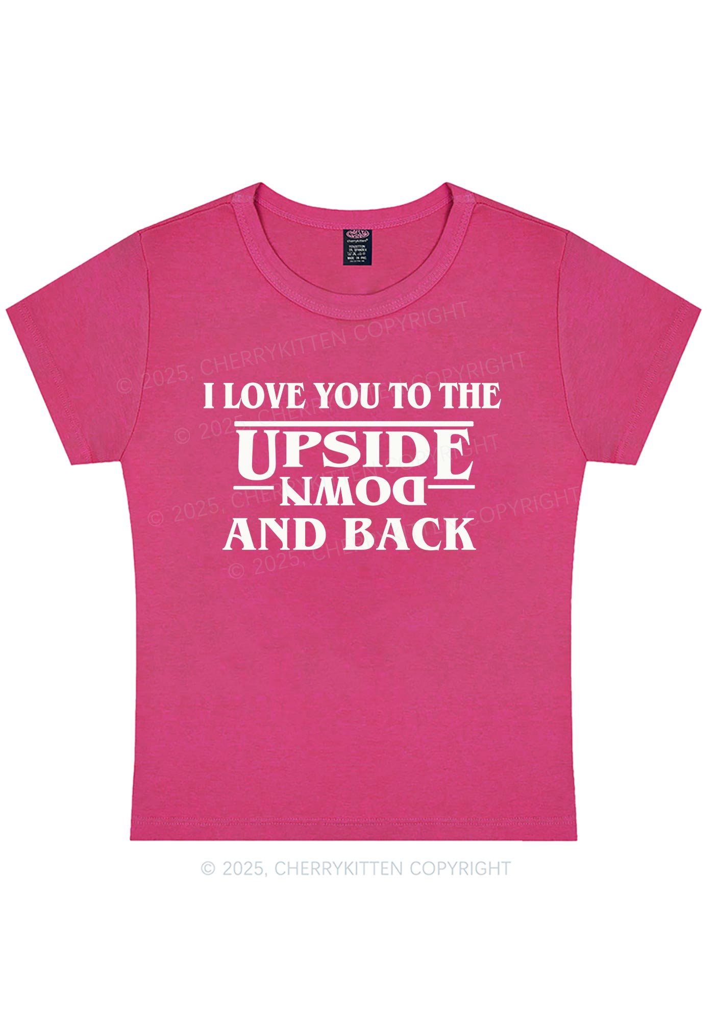 Love You Upside Down Y2K Baby Tee Cherrykitten