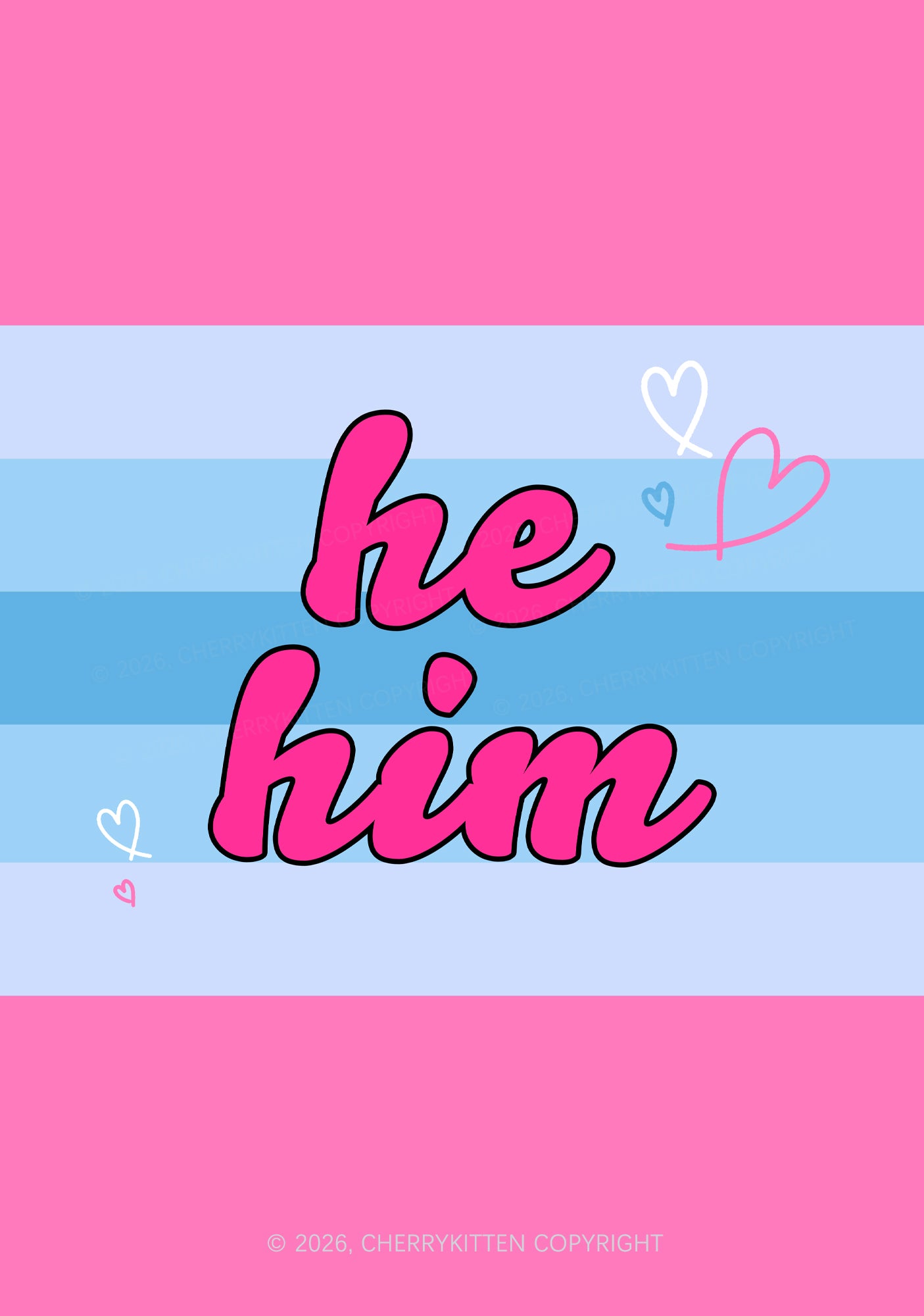 He Him Pride 1Pc Y2K Pin Badge Cherrykitten