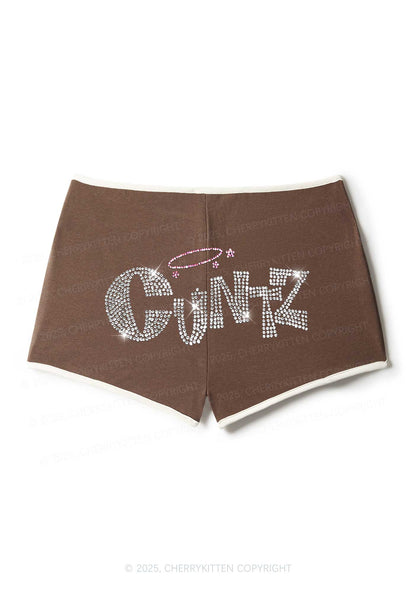 Rhinestone Cxntz Y2K Booty Shorts Cherrykitten