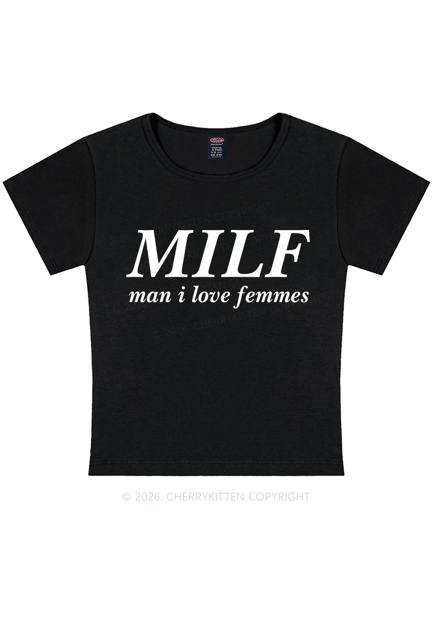 Man I Love Femme Pride Y2K Baby Tee Cherrykitten