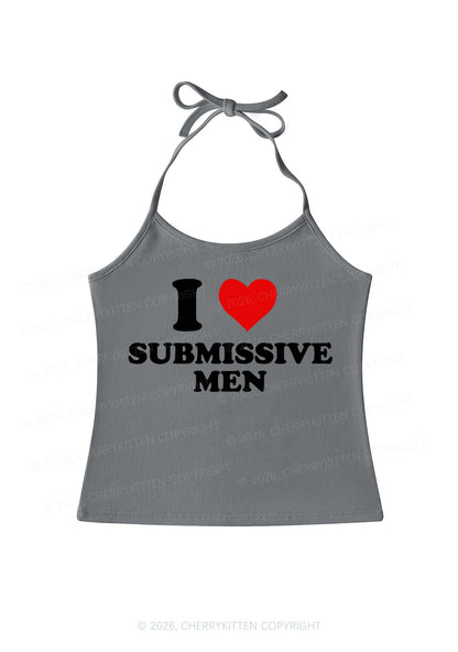 I Love S Men Y2K Halter Neck Cami Cherrykitten