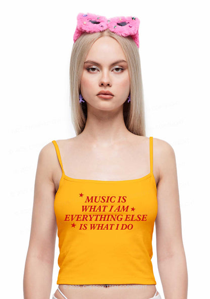 Music Is What I Am Y2K Spaghetti Strap Cami Cherrykitten