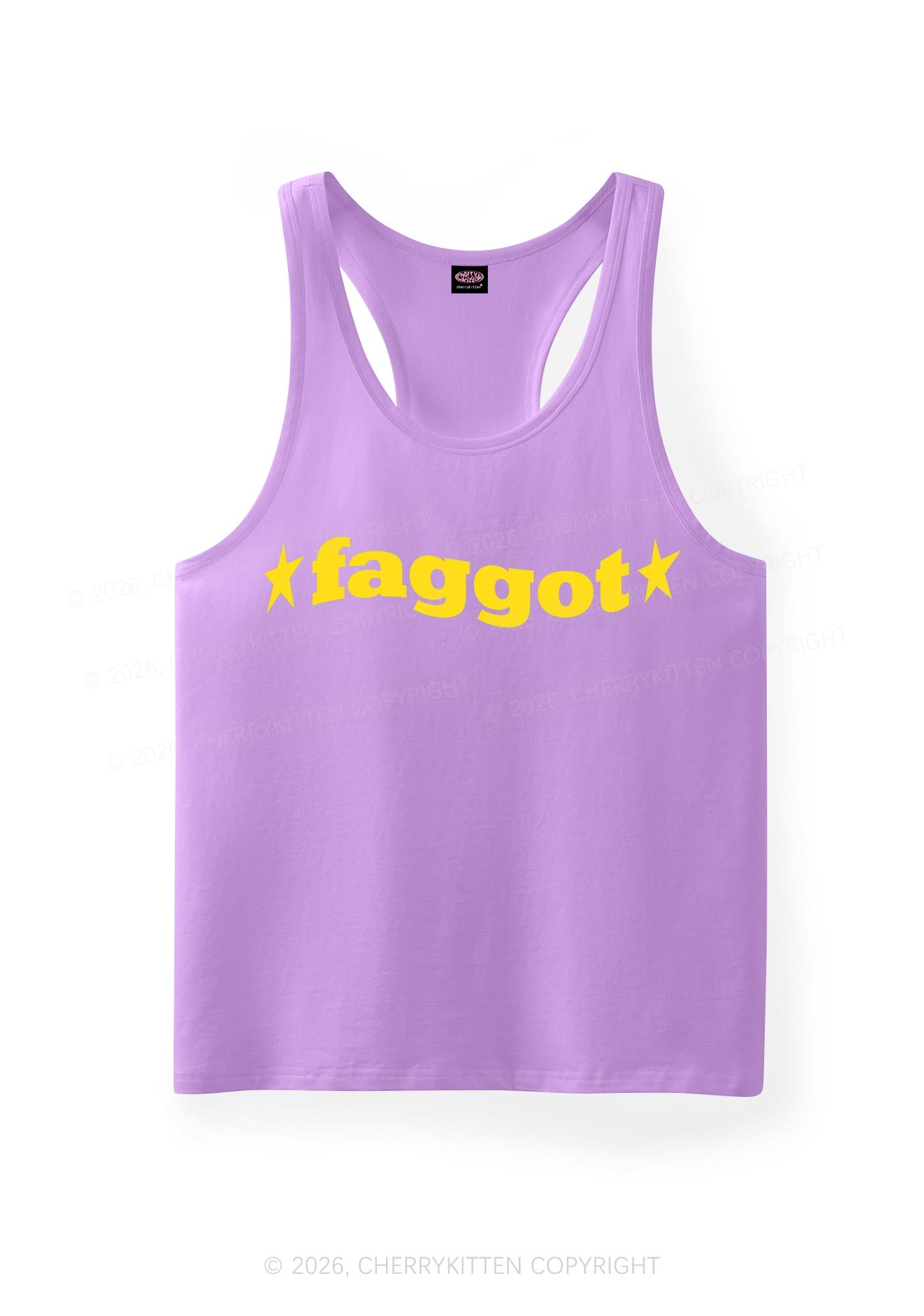 Red Faggot Pride Y2K Men Racerback Tank Top Cherrykitten