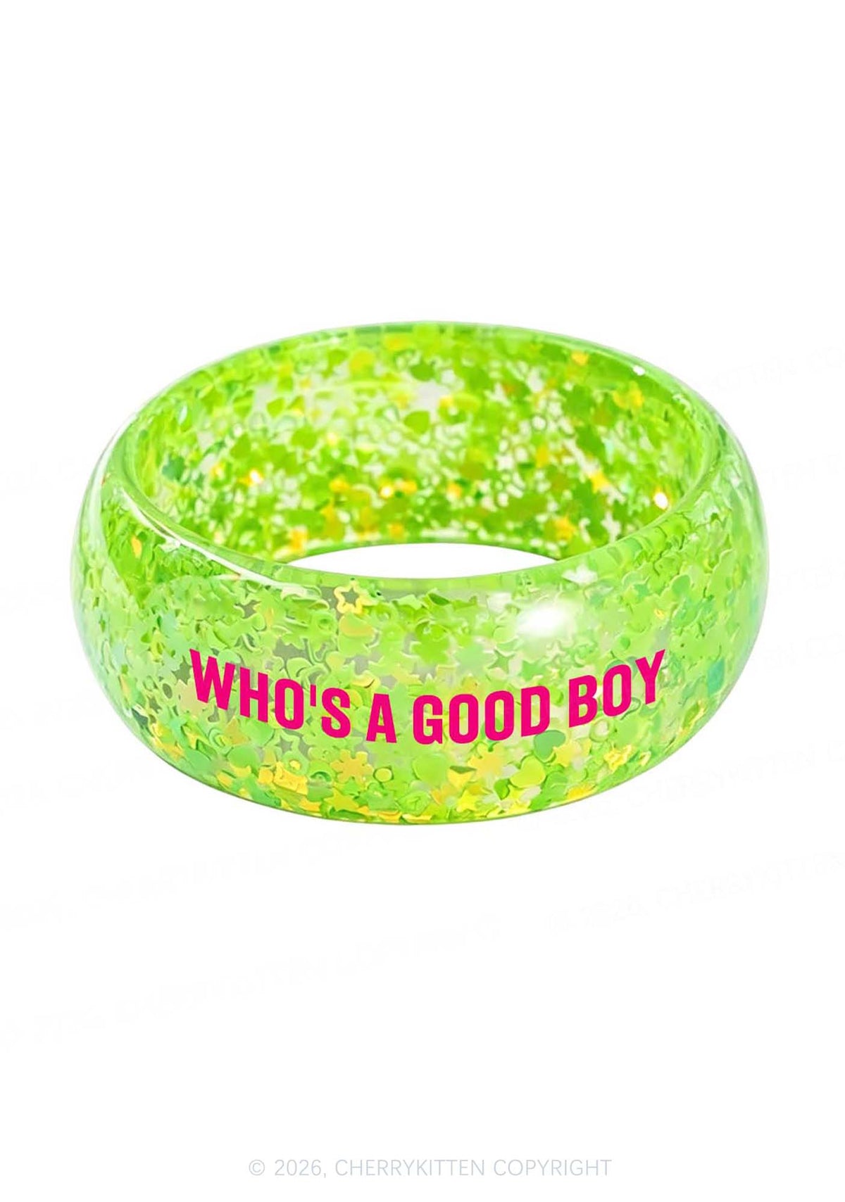 Whos A Good Boy Y2K Cuff Bangle Cherrykitten