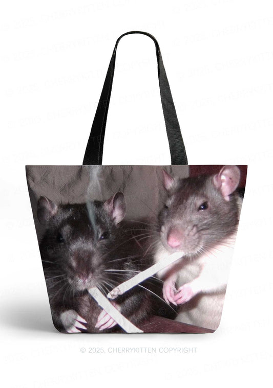 Smoking Rats Y2K Tyvek Tote Bags Cherrykitten