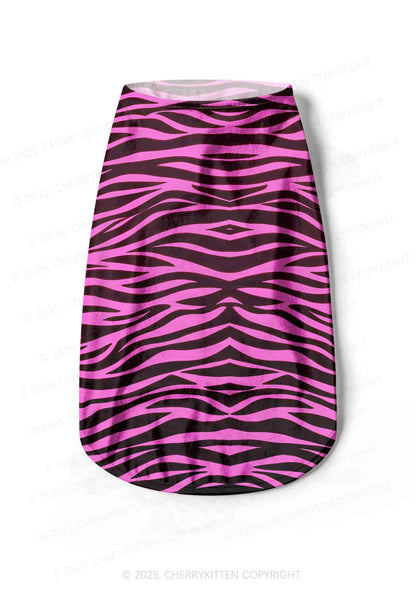 Pink Zebra Y2K Pet Tank Top Cherrykitten