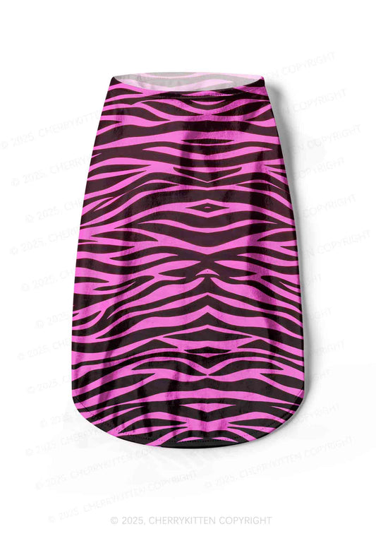 Pink Zebra Y2K Pet Tank Top Cherrykitten