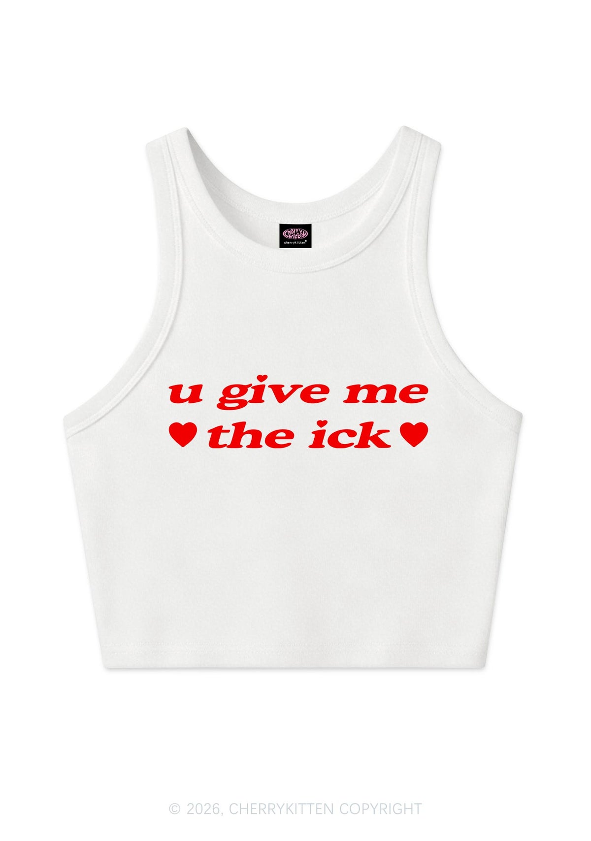 Give Me Ick Y2K Crop Tank Top Cherrykitten