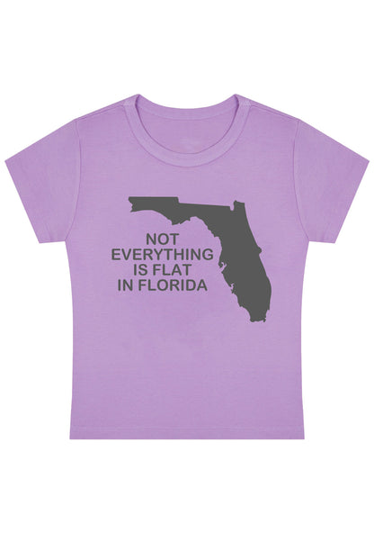 Curvy Not Everything Is Flat In Florida Baby Tee