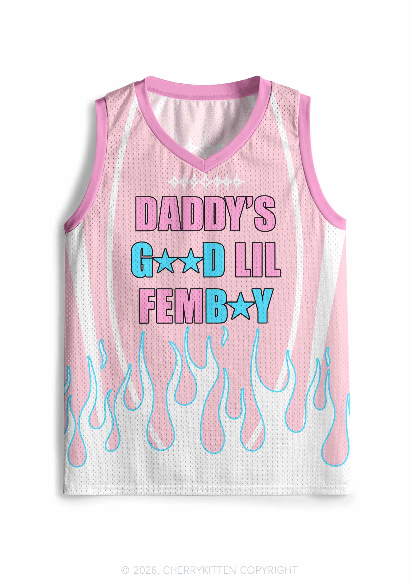 Daddys Good Lil Femboy Pride Y2K Sport Jersey Tank Cherrykitten