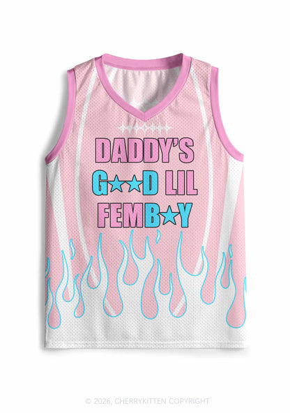 Daddys Good Lil Femboy Pride Y2K Sport Jersey Tank Cherrykitten