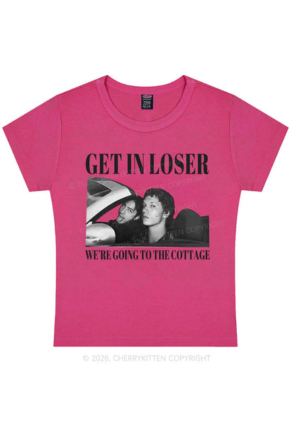 Get In Loser HR Y2K Baby Tee Cherrykitten