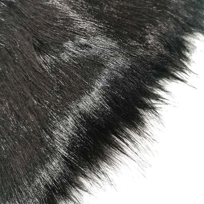 Black Faux Fur Leg Warmers