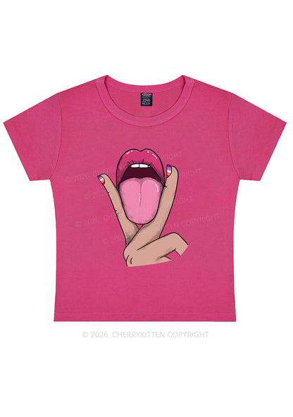 Lesbian Kissing Pride Y2K Baby Tee Cherrykitten