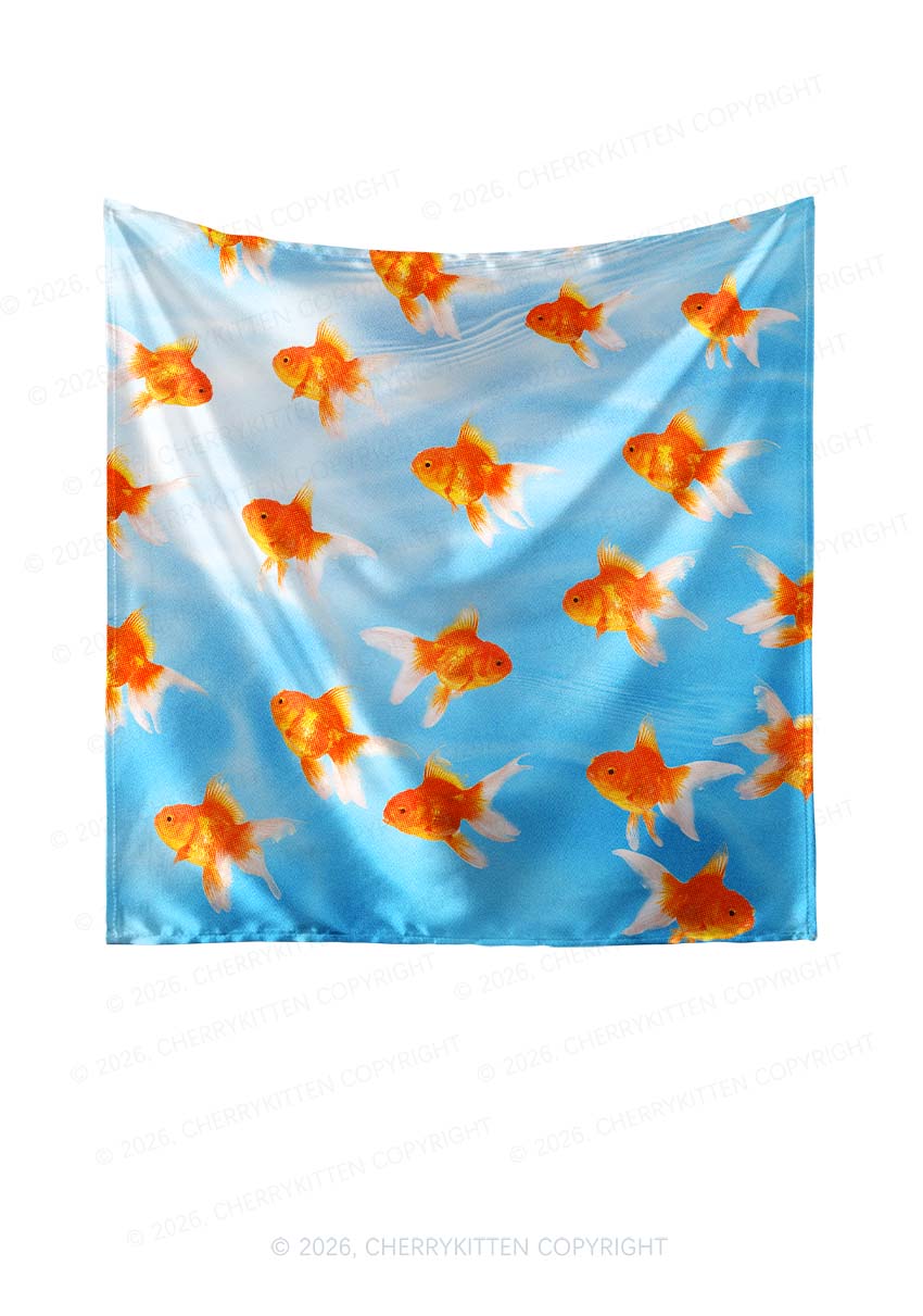 Goldfish Y2K Print Square Bandana Cherrykitten