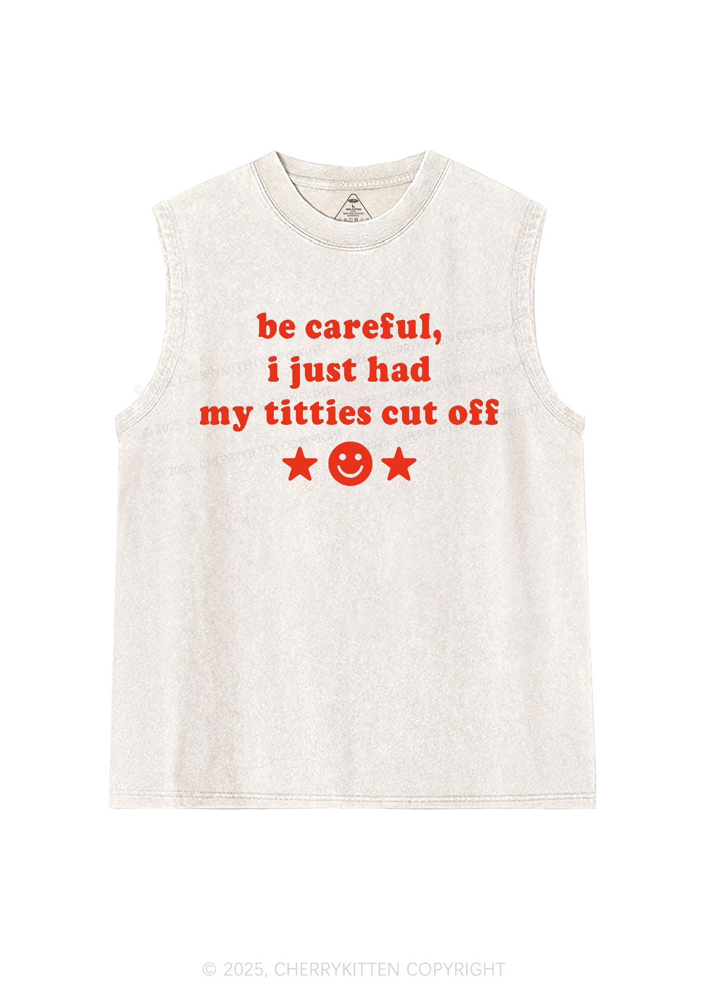 Just Had Txtties Cut Off Pride Y2K Washed Muscle Tank Cherrykitten
