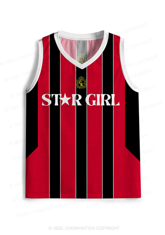 Custom Red Star Girl Y2K Sport Jersey Tank Cherrykitten