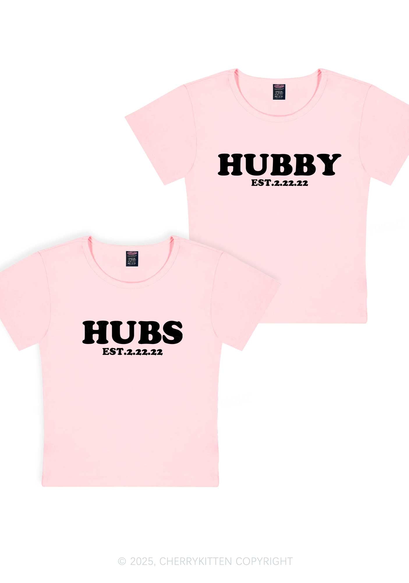 Hubs Hubby Y2K Valentine's Day Baby Tee Cherrykitten